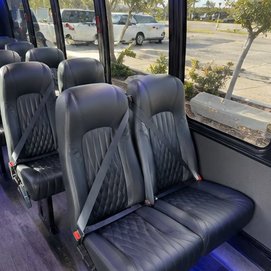 Augusta augusta airport transportation party bus interior