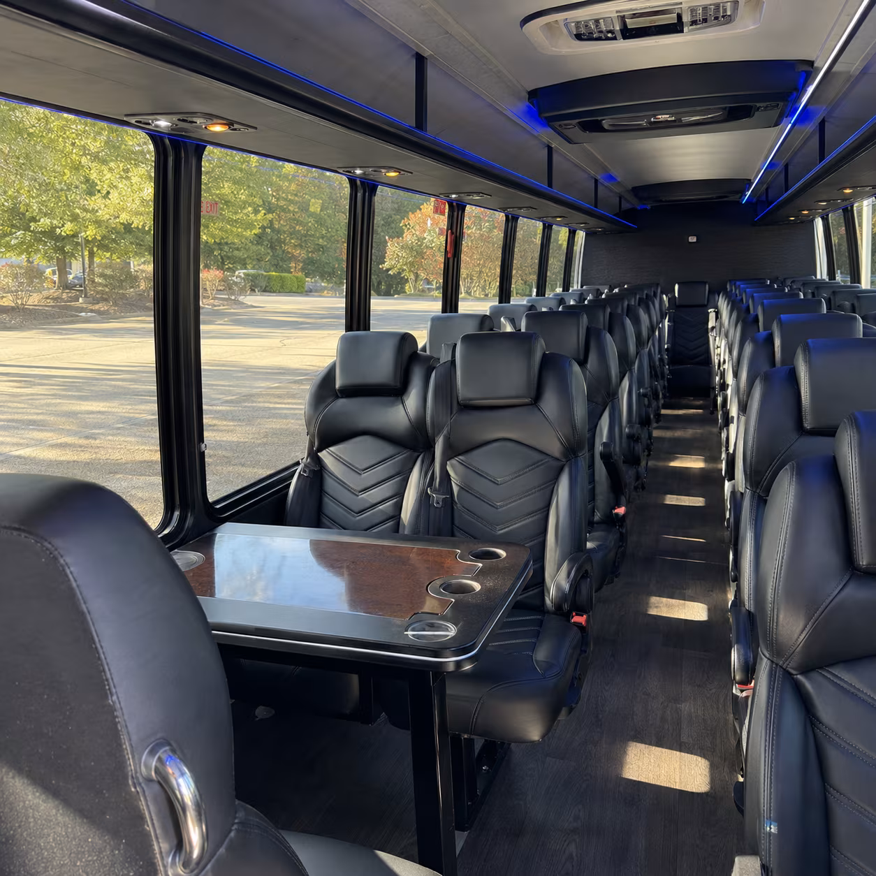 Augusta augusta corporate event party bus rental party bus exterior