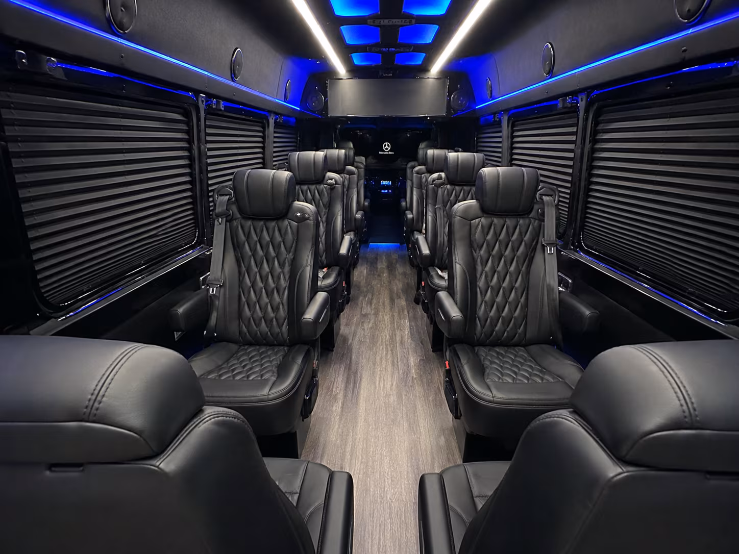 Augusta School Event Transportation party bus interior