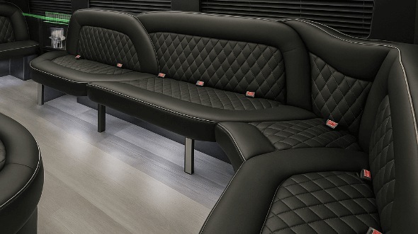 Interior of Augusta Party Bus Company's 14 Passenger Sprinter Limousine in Augusta