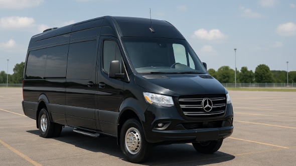 Exterior of Charter Bus Company Augusta's 15 Passenger Minibus in Augusta