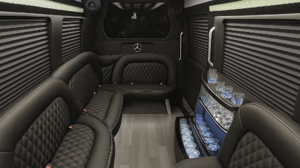 Interior of Augusta Party Bus Company's 15 Passenger Party Bus in Augusta