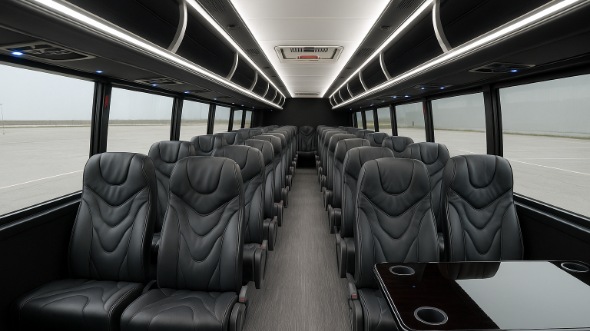Interior of Charter Bus Company Augusta's 25 Passenger Minibus in Augusta