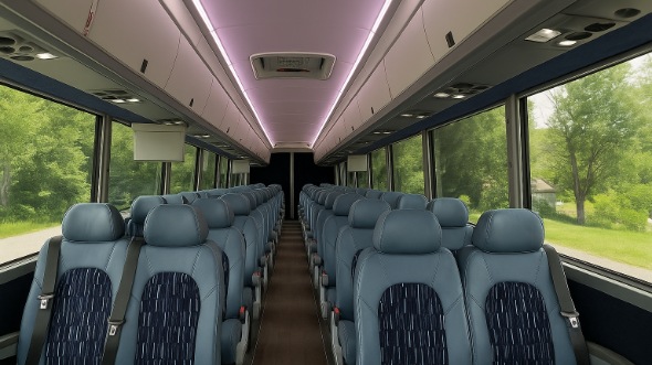 Interior of Charter Bus Company Augusta's 28 Passenger Minibus in Augusta