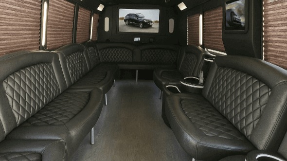 Interior of Augusta Party Bus Company's 28 Passenger Party Bus in Augusta