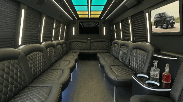 30 passenger party bus interior