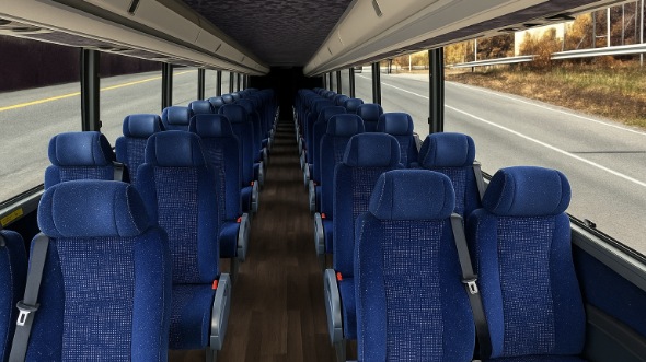 Interior of Charter Bus Company Augusta's 35 Passenger Minibus in Augusta