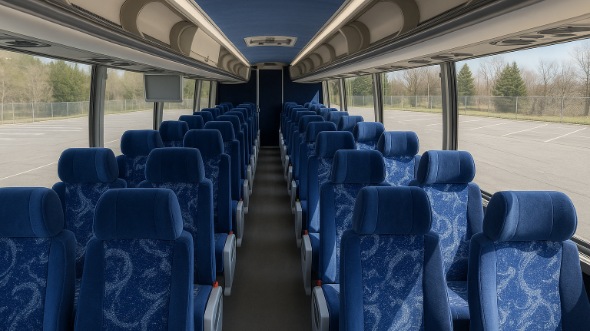 Interior of Charter Bus Company Augusta's 40 Passenger Charter Bus in Augusta