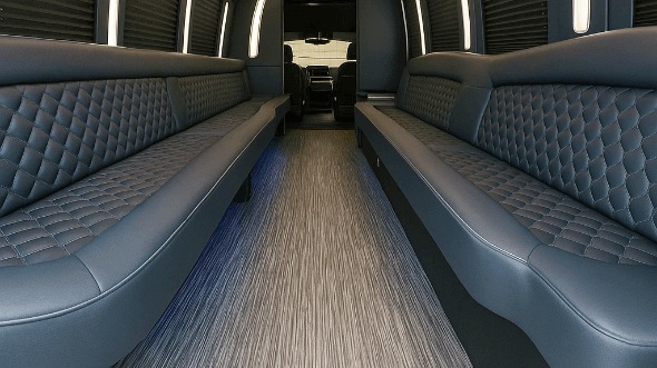 Interior of Augusta Party Bus Company's 40 Passenger Party Bus in Augusta