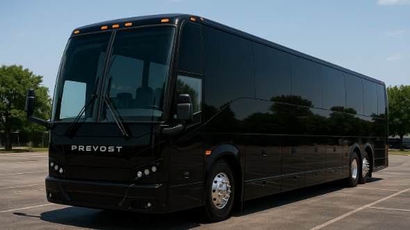 Exterior of Charter Bus Company Augusta's 44 Passenger Charter Bus in Augusta