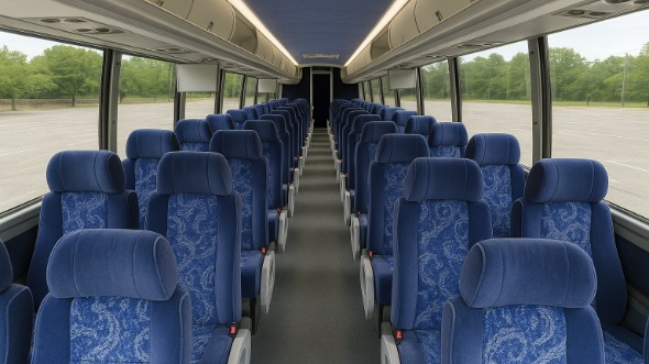 Interior of Charter Bus Company Augusta's 45 Passenger Charter Bus in Augusta