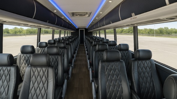 Interior of Charter Bus Company Augusta's 47 Passenger Charter Bus in Augusta