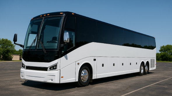 Exterior of Charter Bus Company Augusta's 48 Passenger Charter Bus in Augusta