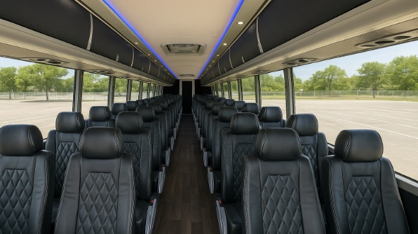 Interior of Charter Bus Company Augusta's 48 Passenger Charter Bus in Augusta