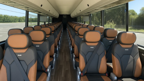 Interior of Charter Bus Company Augusta's 51 Passenger Charter Bus in Augusta