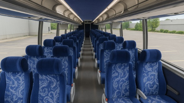Interior of Charter Bus Company Augusta's 54 Passenger Charter Bus in Augusta