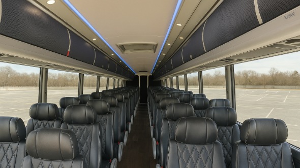 Interior of Charter Bus Company Augusta's 56 Passenger Charter Bus in Augusta